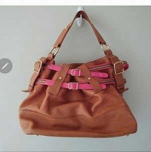 RARE Rebecca minkoff Devote tan pink leather tote purse